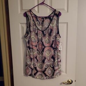 Patterned Sleeveless Top